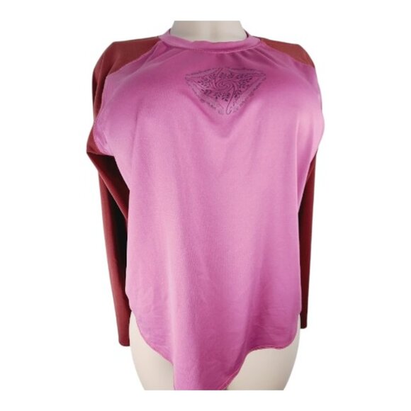 The North Face Women's Burgundy Pink Crew Neck Active Training T-Shirt Size L - Picture 1 of 11